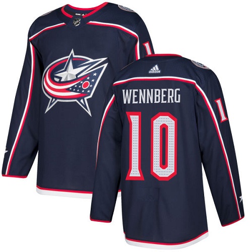 Adidas Columbus Blue Jackets #10 Alexander Wennberg Navy Blue Home Authentic Stitched Youth NHL Jersey